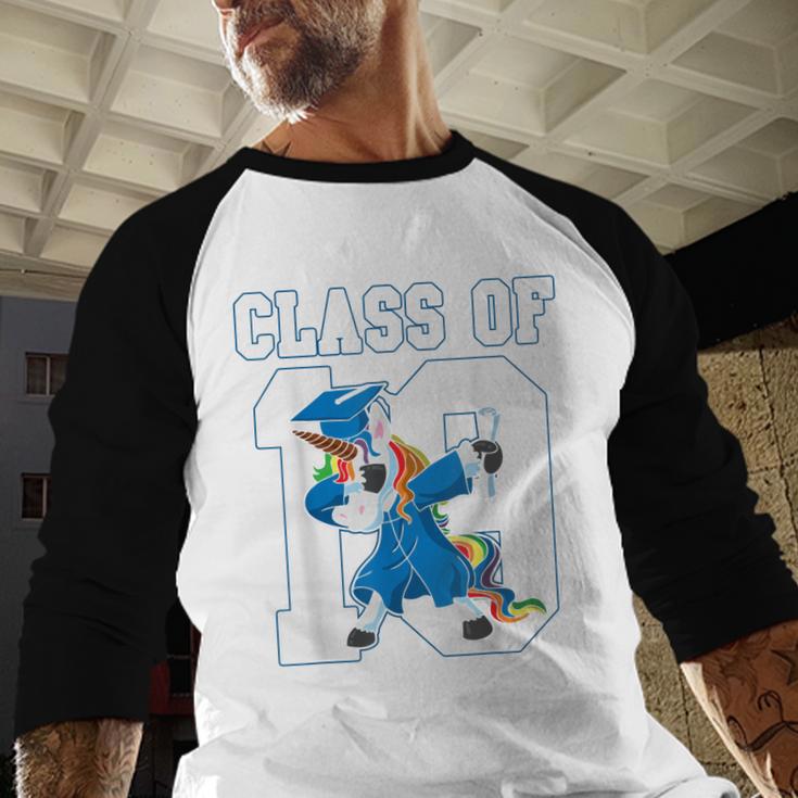 Dabbing Graduation Class Of 2019 Unicorn Shirt Baseball Raglan Shirt