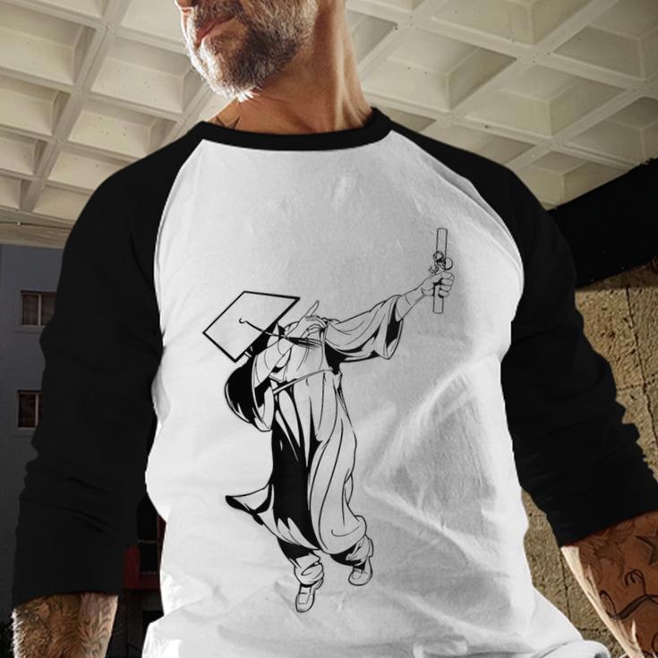 Dabbing Graduation Class Of 2025 Men Graduation Baseball Raglan Shirt