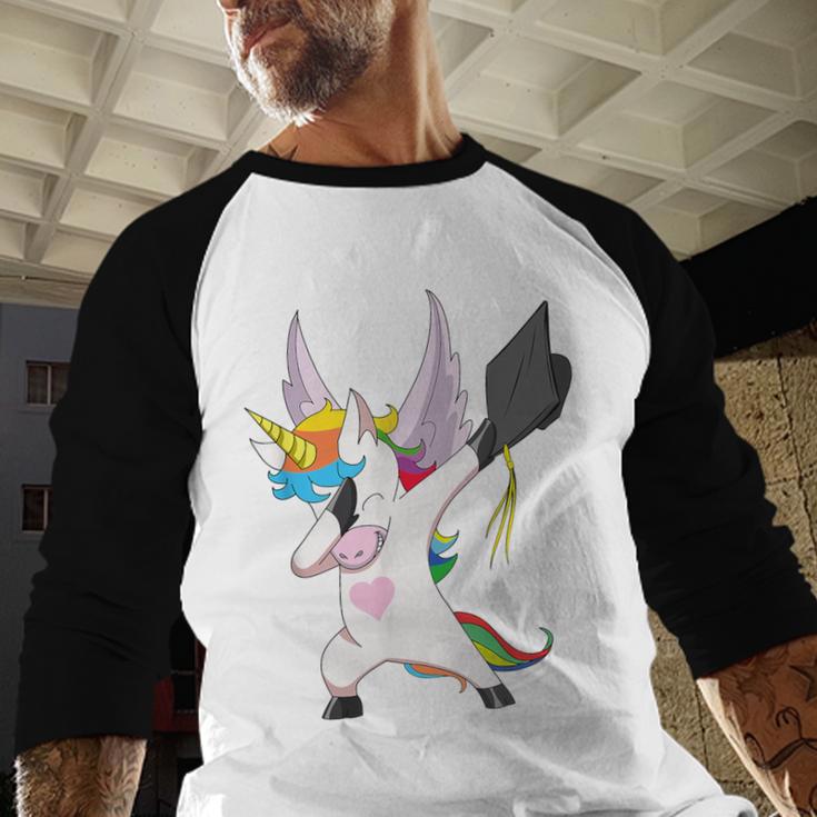 Dabbing Unicorn Graduation Class Of 2019 Women Baseball Raglan Shirt