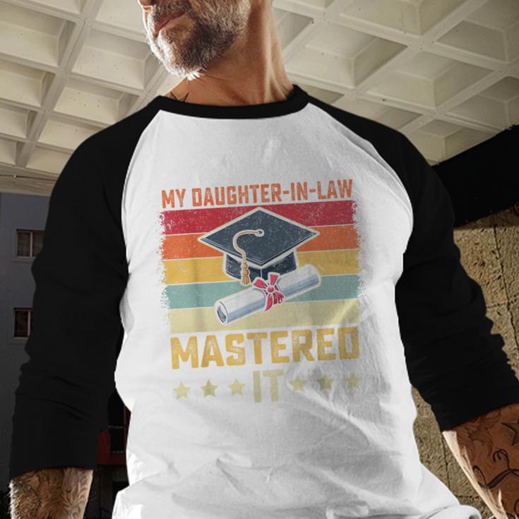 My Daughter In Law Mastered It Master's Graduation Vintage Baseball Raglan Shirt