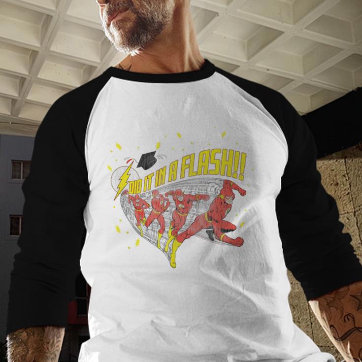 DC Comics The Flash Graduation Did It In A Flash Baseball Raglan Shirt
