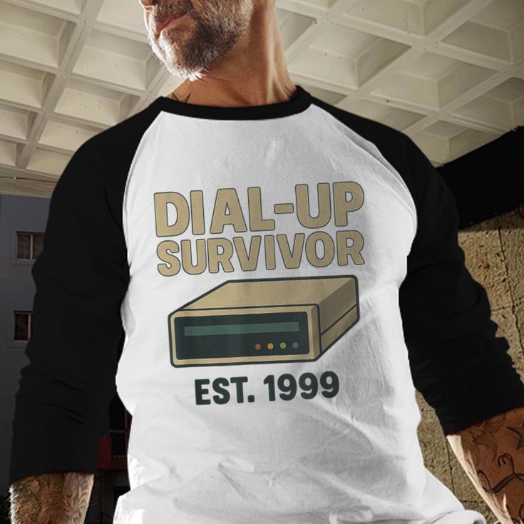 Dial Up Survivor Retro 90s Internet Nostalgia Baseball Raglan Shirt Dial Up Survivor Retro 90s Internet Nostalgia Baseball Raglan Shirt