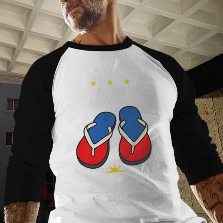 Discipline Arsenal Pinoy Nostalgia Filipino Tsinelas Premium Tri-Blend Baseball Raglan Shirt