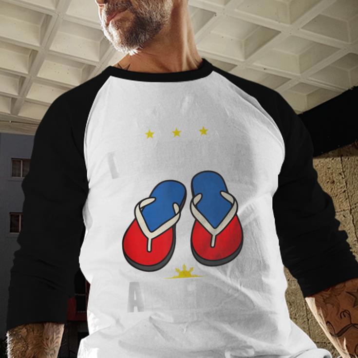 Discipline Arsenal Pinoy Nostalgia Filipino Tsinelas Baseball Raglan Shirt