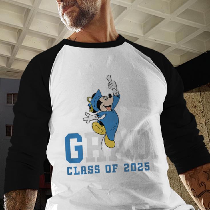 Disney Mickey Mouse 2025 Graduation Class Of '25 Rad Grad Premium Tri-Blend Baseball Raglan Shirt