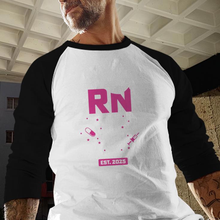 Earned It RN 2025 Nurse Graduation Nursing School Graduate Premium Tri-Blend Baseball Raglan Shirt
