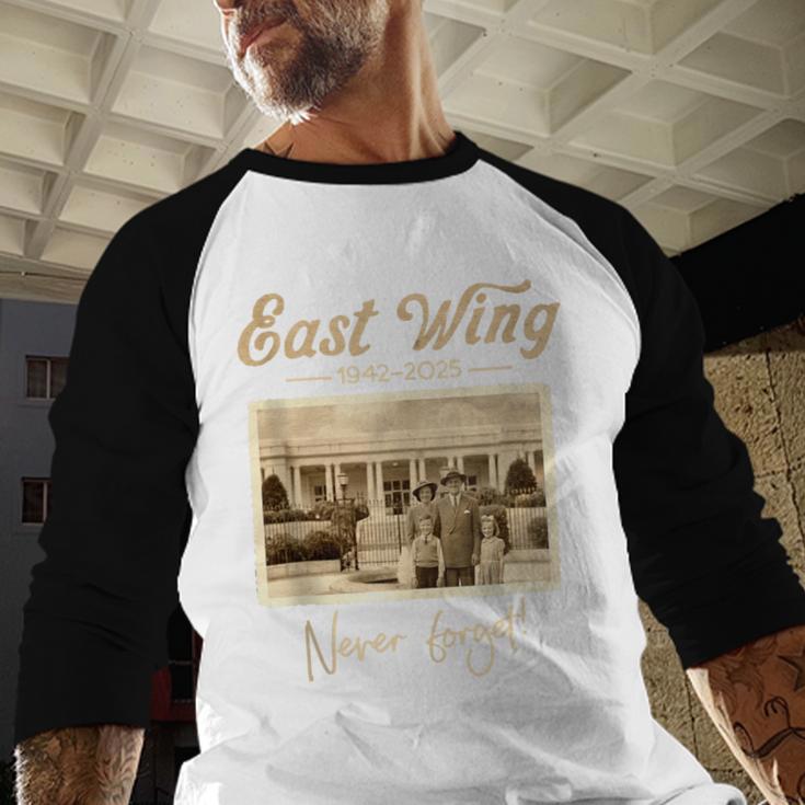 East Wing Never Forget American Vintage Nostalgia Baseball Raglan Shirt East Wing Never Forget American Vintage Nostalgia Baseball Raglan Shirt