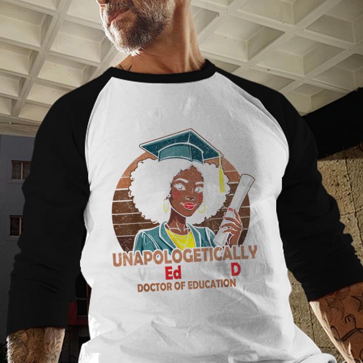 EdD Black Girls Doctor Of Education Graduation Black Women Baseball Raglan Shirt