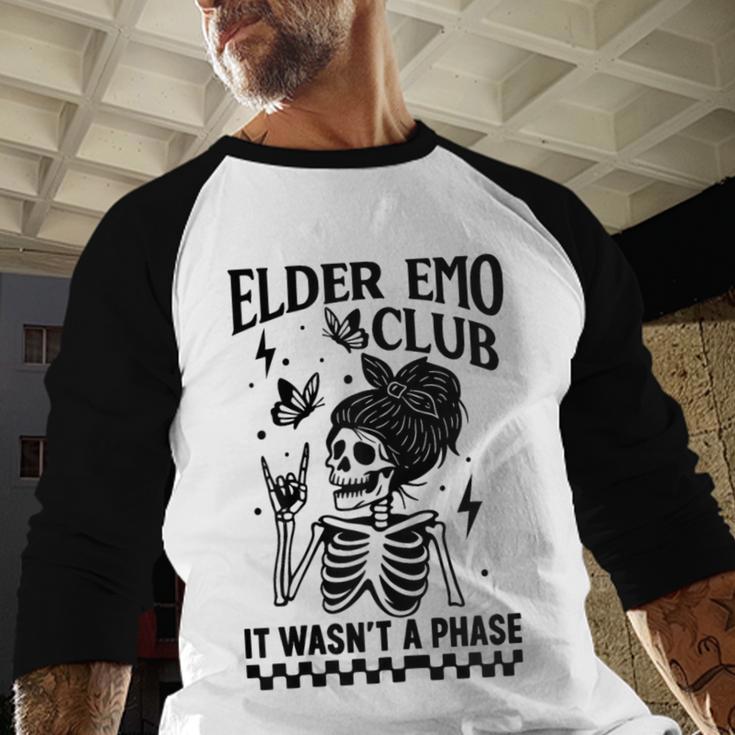 Elder Emo Club Skeleton Nostalgia It Wasn't a Phase Mom Baseball Raglan Shirt Elder Emo Club Skeleton Nostalgia It Wasn't a Phase Mom Baseball Raglan Shirt