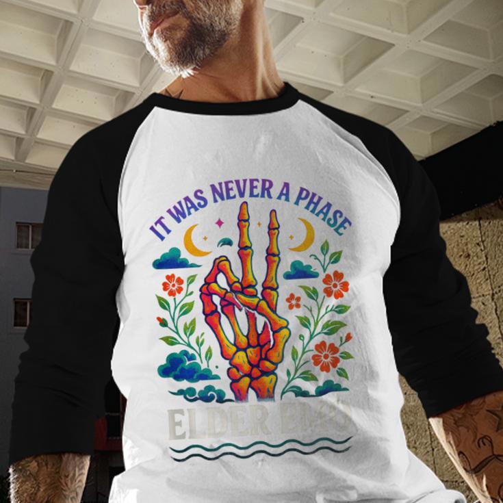 Elder Emo Nostalgia Skeleton Hand Baseball Raglan Shirt