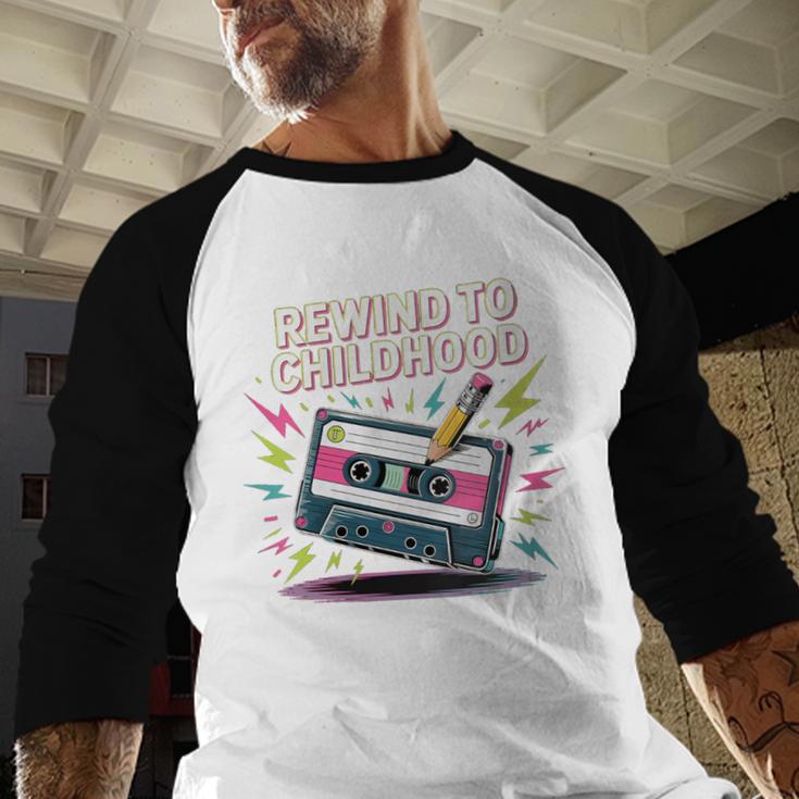 Elder Millennials Embracing 90s Rewind Nostalgia Vibes Baseball Raglan Shirt