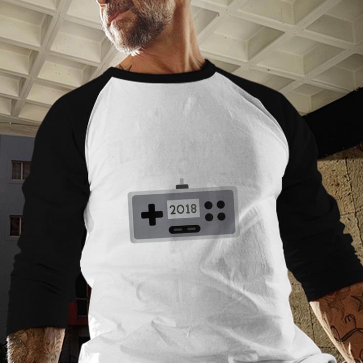 Elementary School Graduation Shirt Level Complete Gamer Baseball Raglan Shirt