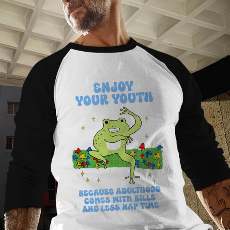 Enjoy Adulthood Comes With Bills Nostalgia Regret Baseball Raglan Shirt Enjoy Adulthood Comes With Bills Nostalgia Regret Baseball Raglan Shirt
