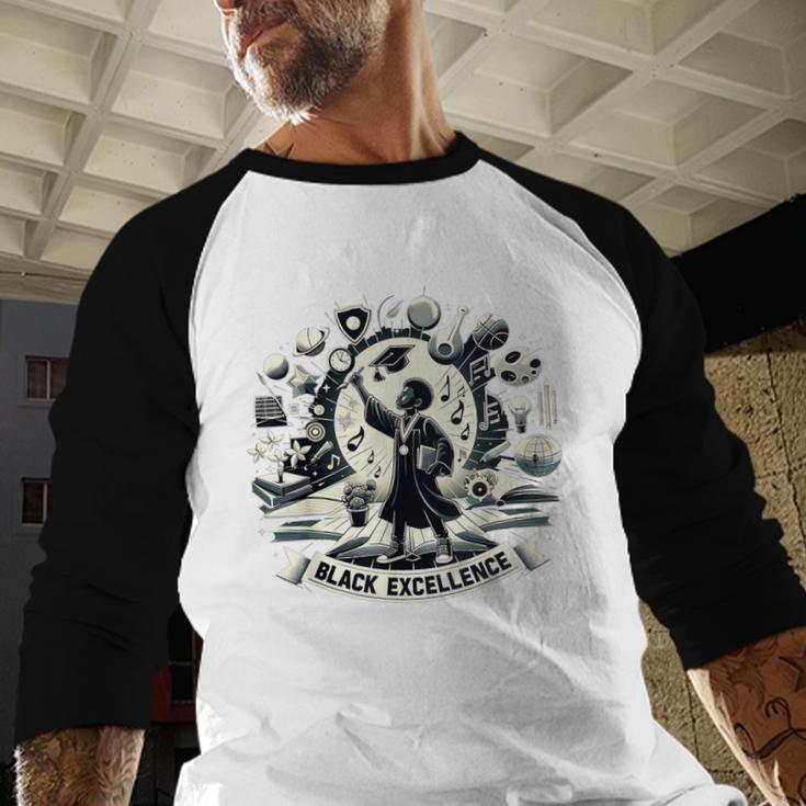 Excellence Graduation Black History Month Inspiring Baseball Raglan Shirt