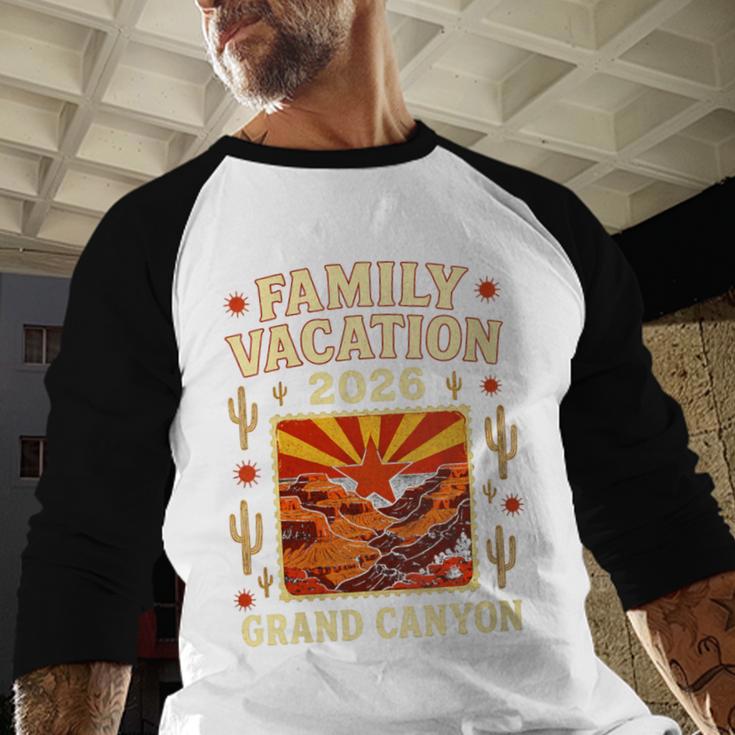 Family Vacation Grand Canyon 2026 Nostalgia Baseball Raglan Shirt