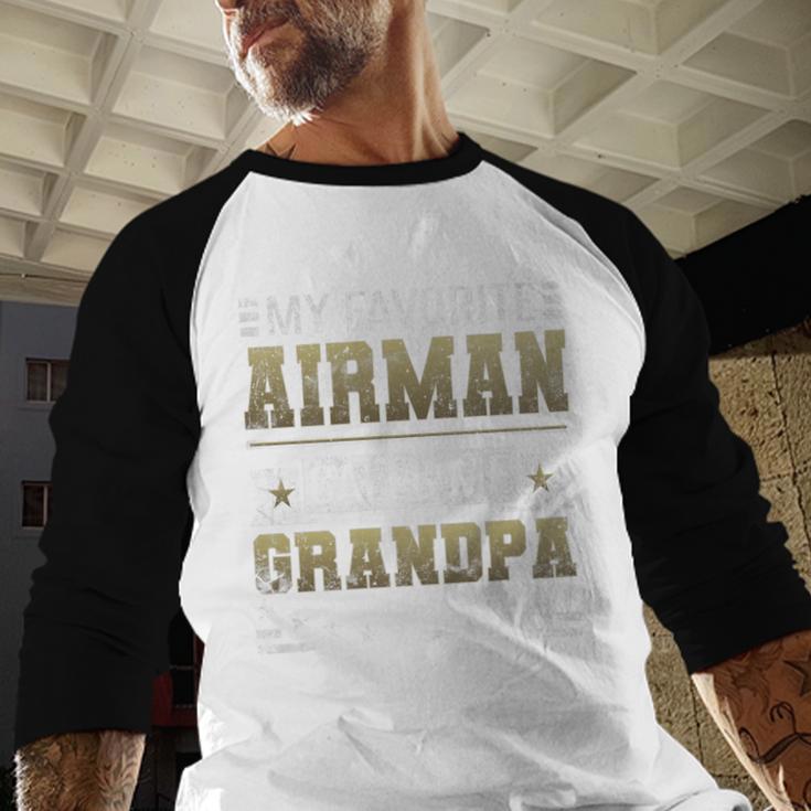 My Favorite Airman Calls Me Grandpa Airman Graduation Premium Baseball Raglan Shirt
