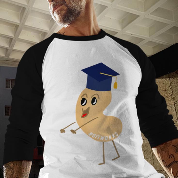 Flossing Cashew OIT For Tree Nut OIT Graduation Baseball Raglan Shirt