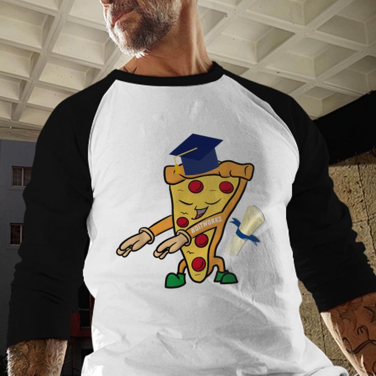 Flossing Pizza Dairy OIT For Dairy OIT Graduation Baseball Raglan Shirt