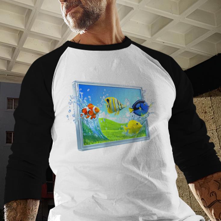 Frutiger Aero Fish Baseball Raglan Shirt