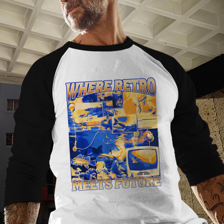 Frutiger Aero Retro Vibes Y2K 90's Vibes Baseball Raglan Shirt
