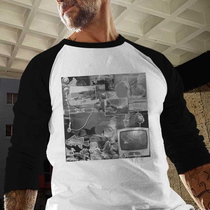 Frutiger Aero Y2K Old School Retro Vibes Baseball Raglan Shirt
