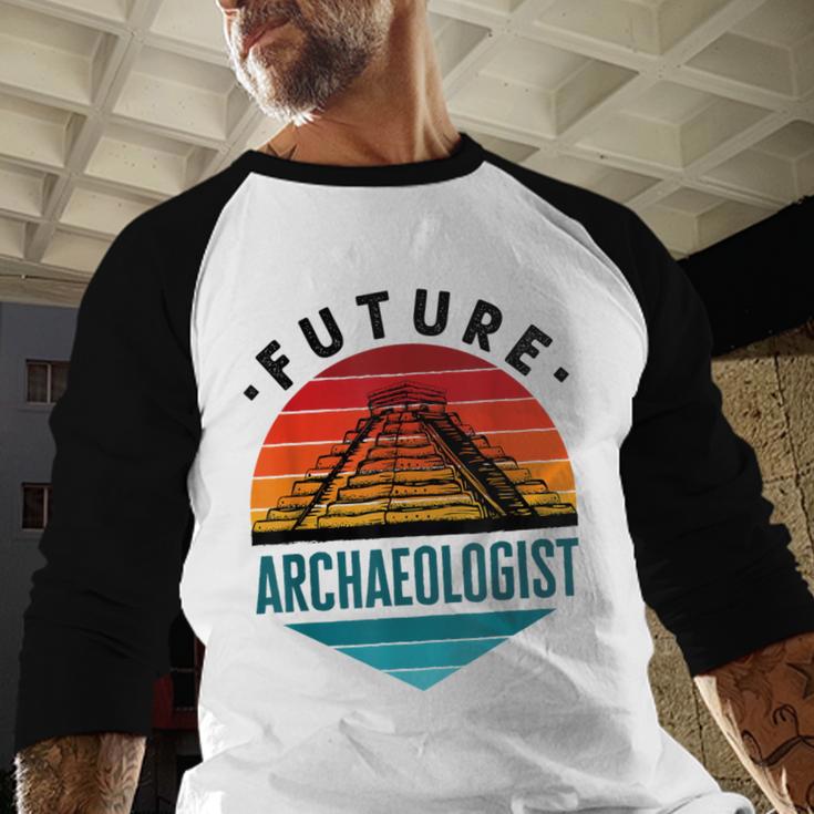 Future Archaeologist Pyramid Archaeology Student Graduation Baseball Raglan Shirt