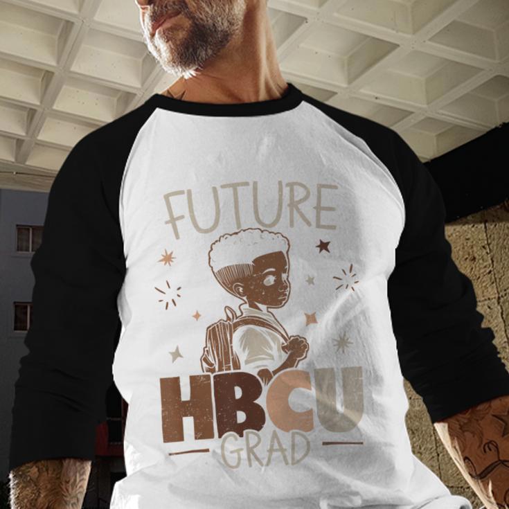 Future HBCU Grad Graduate Afro Boy College Graduation Baseball Raglan Shirt