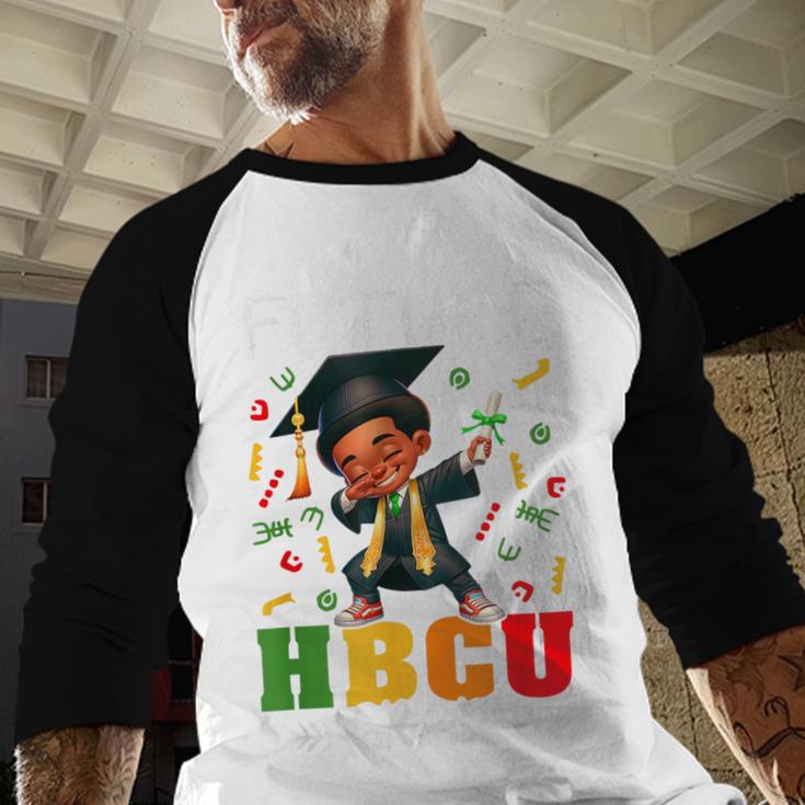 Future HBCU Grad History Boy Graduation HBCU Kids Baseball Raglan Shirt