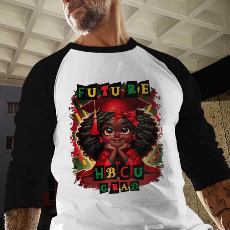 Future HBCU Grad History Girl Graduation HBCU Baseball Raglan Shirt