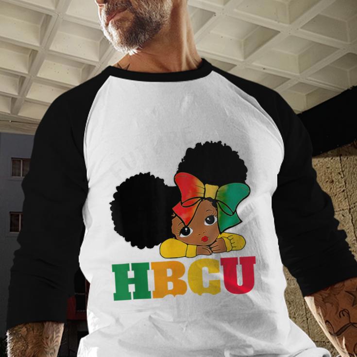 Future HBCU Grad History Girl Graduation HBCU Kids Baseball Raglan Shirt