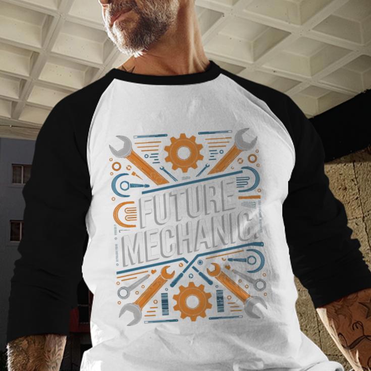 Future Mechanic Graduation School Kids Toddler Women Men Gag Baseball Raglan Shirt