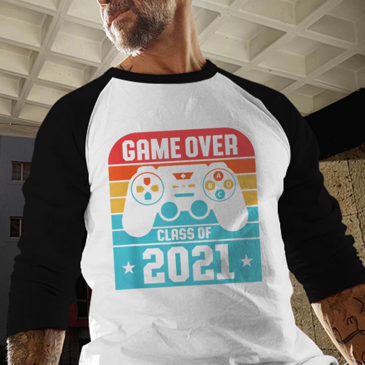 Game Over Class Of 2021 Shirt Students Graduation Baseball Raglan Shirt
