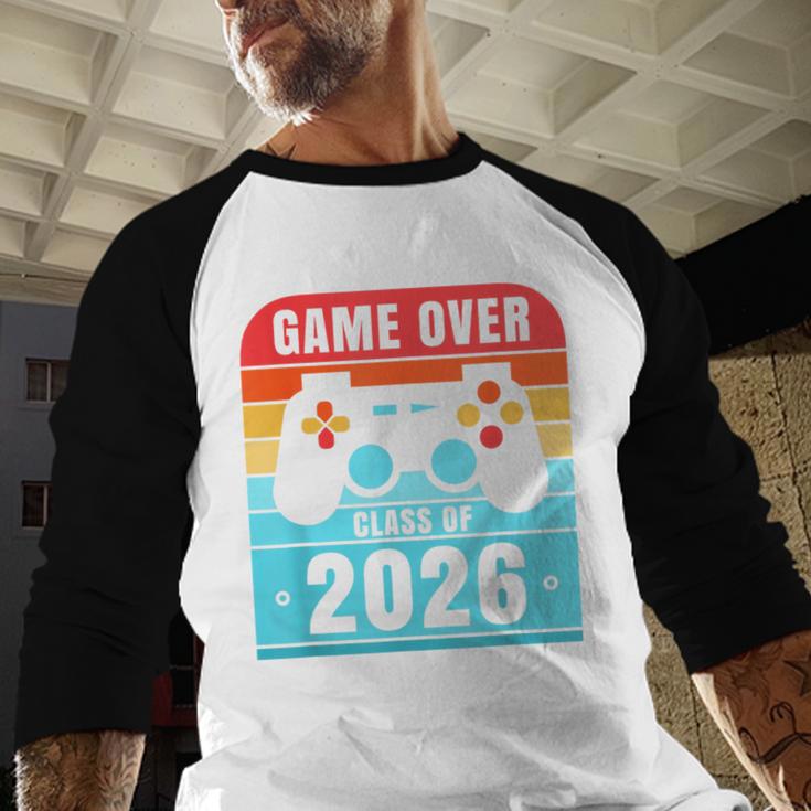 Game Over Class Of 2026 Shirt Students Graduation Baseball Raglan Shirt