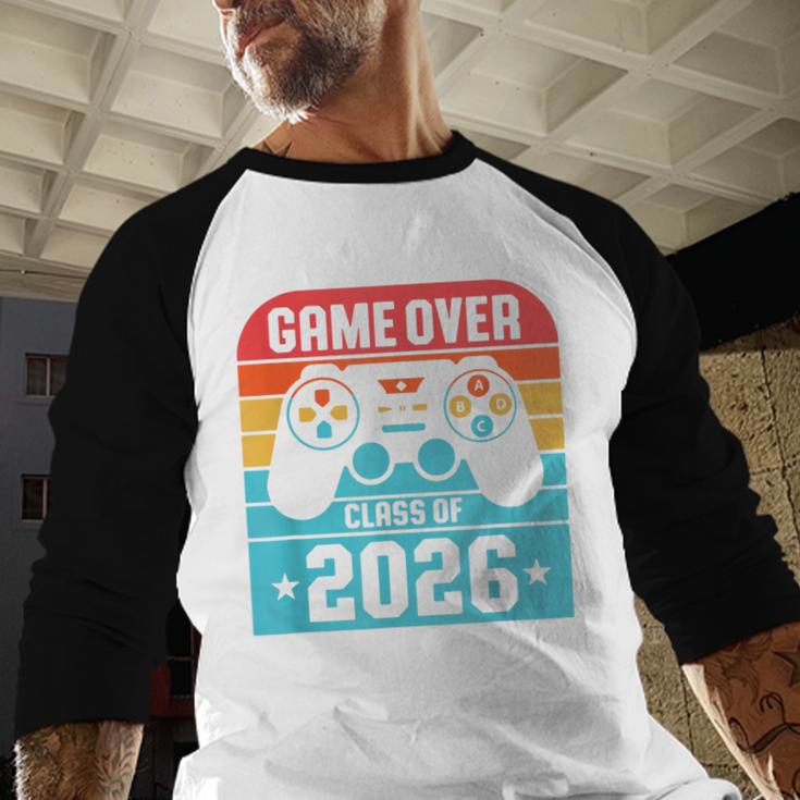 Game Over Class Of 2026 Shirt Students Last Day Graduation Baseball Raglan Shirt