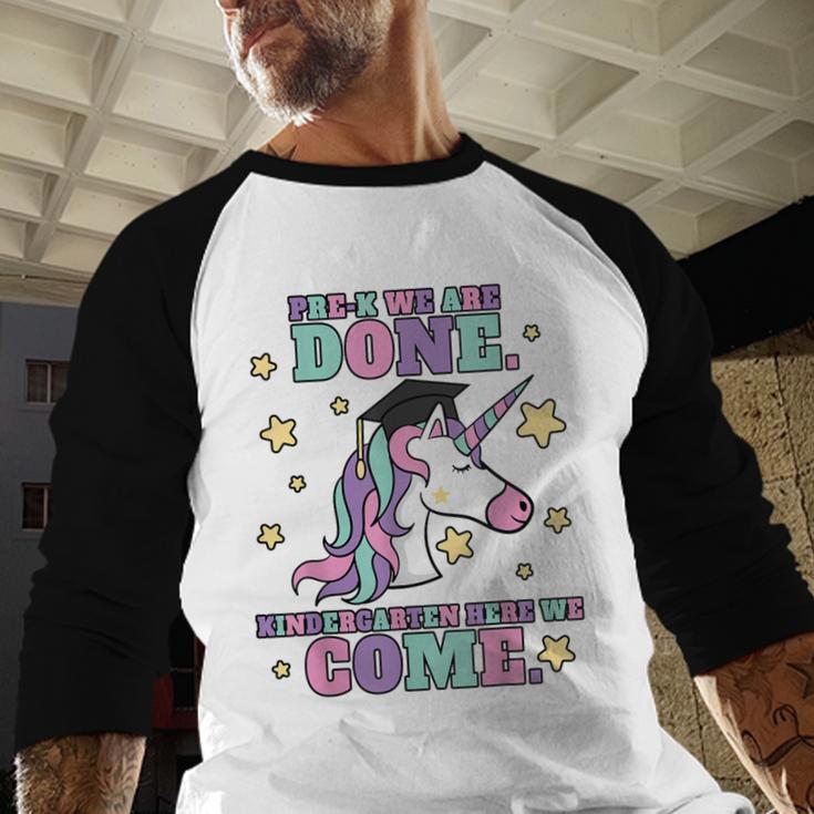 Girls Pre-K Graduation Magical Unicorn Baseball Raglan Shirt