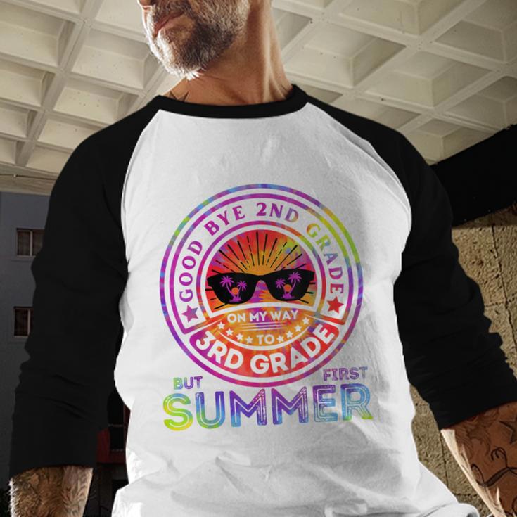Goodbye 2nd Grade Graduation To 3rd Grade First Summer Kids Baseball Raglan Shirt
