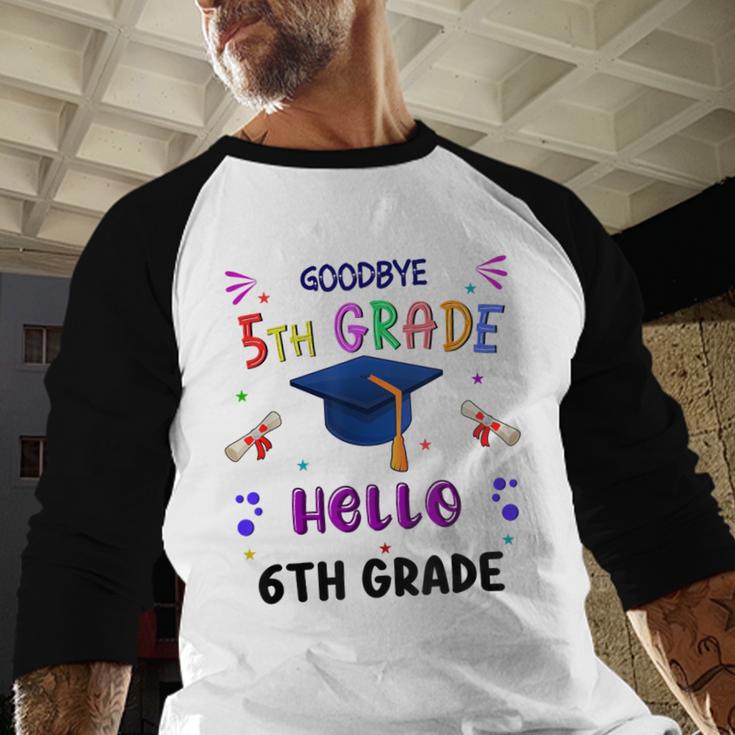 Goodbye 5th Grade Graduation 2025 6th Grade Graduate Kids Baseball Raglan Shirt