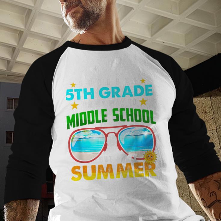 Goodbye 5th Grade Graduation To 6th Grade Hello Summer Kids Baseball Raglan Shirt