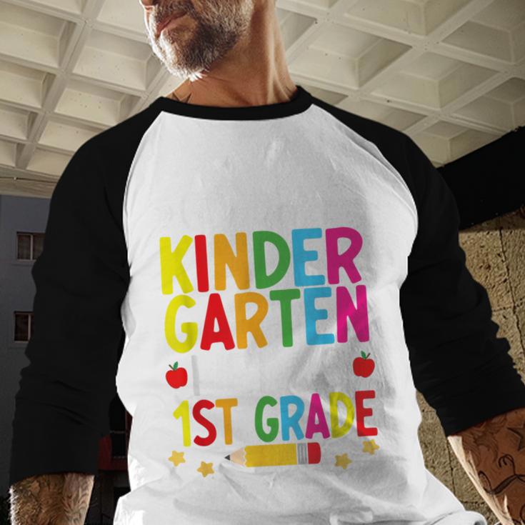 Goodbye Kinder Garten Hello 1st Grade Graduation 2024 Baseball Raglan Shirt