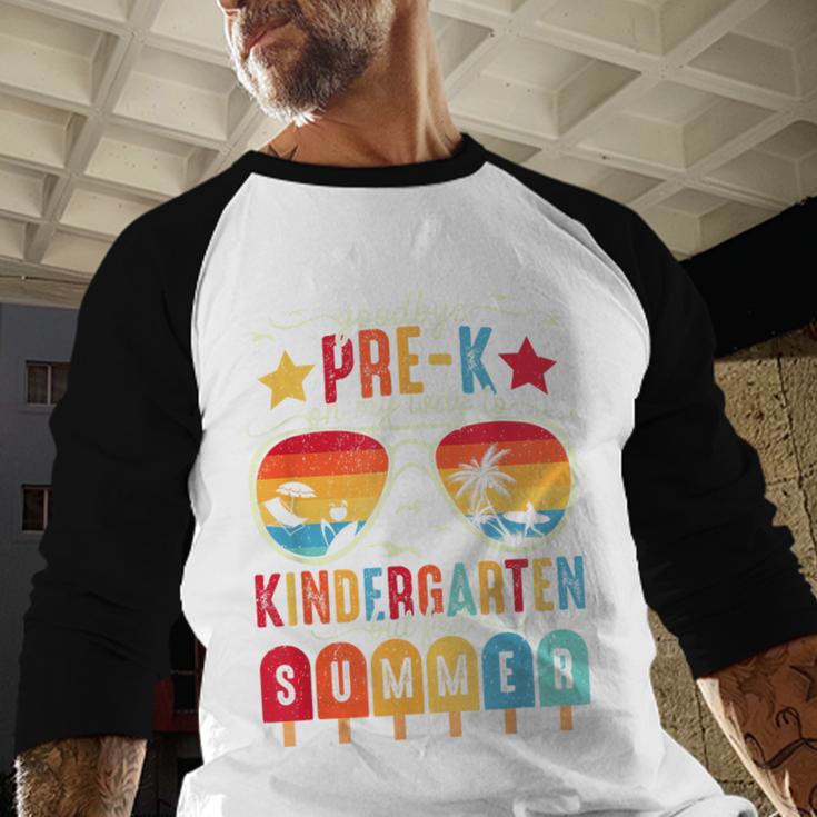 Goodbye Pre-k Graduation Kindergarten Summer Break Graduate Baseball Raglan Shirt
