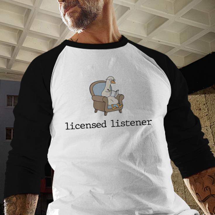 Goose Licensed Listener Psychology School Graduation Baseball Raglan Shirt