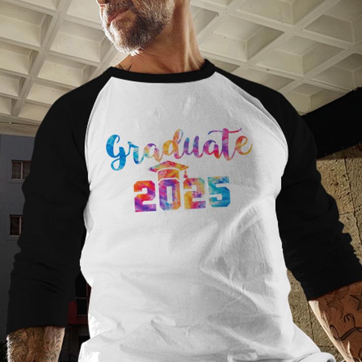 Graduate 2025 Tie Dye Graduation 2025 Class Of 2025 Senior Baseball Raglan Shirt