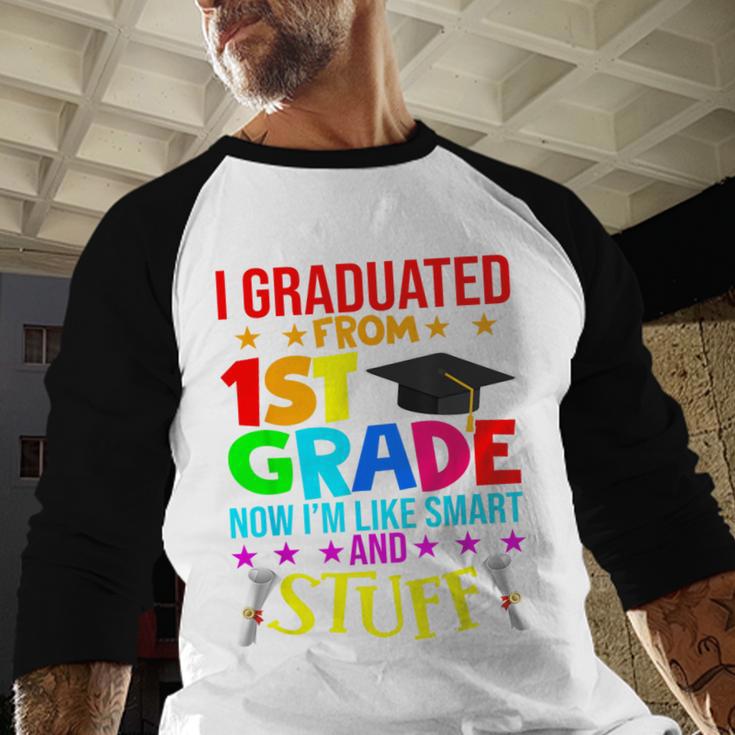 I Graduated From 1st Grade Graduation Matching Student Baseball Raglan Shirt