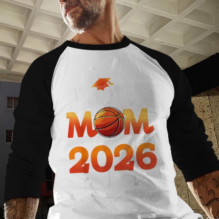 Graduation Basketball Retro Proud Mom Of A 2026 Graduate Baseball Raglan Shirt