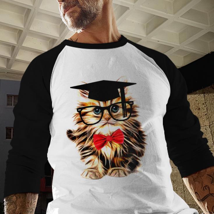Graduation Cat Class Of 2023 Baseball Raglan Shirt