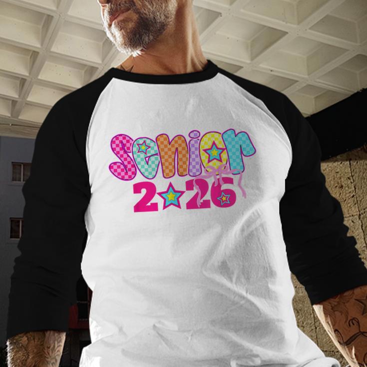 Graduation Class Of 2026 Senior Pink Coquette Bow 2026 Grade Baseball Raglan Shirt