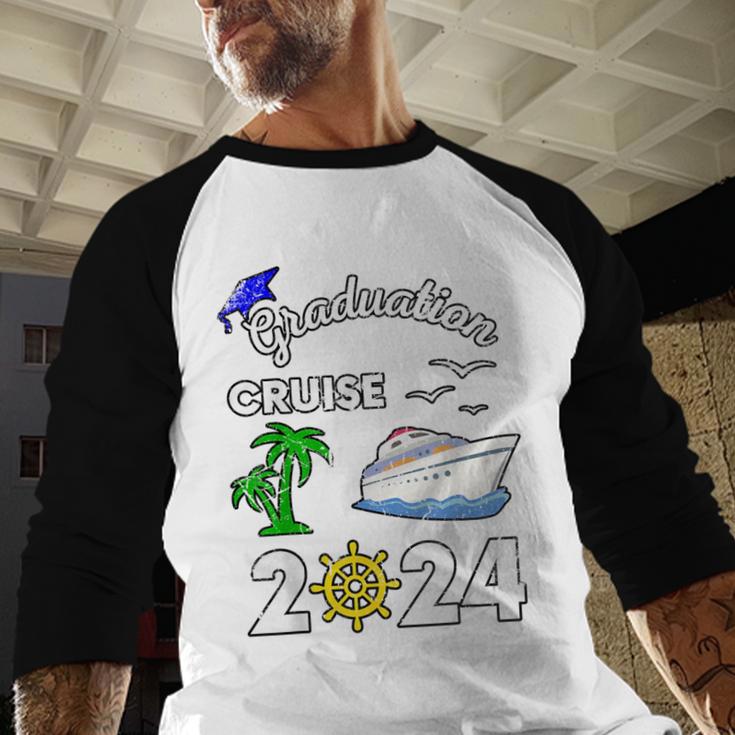 Graduation Cruise 2024 Ship Boat Vacation Summer Vacation Men Women Kids Baseball Raglan Shirt
