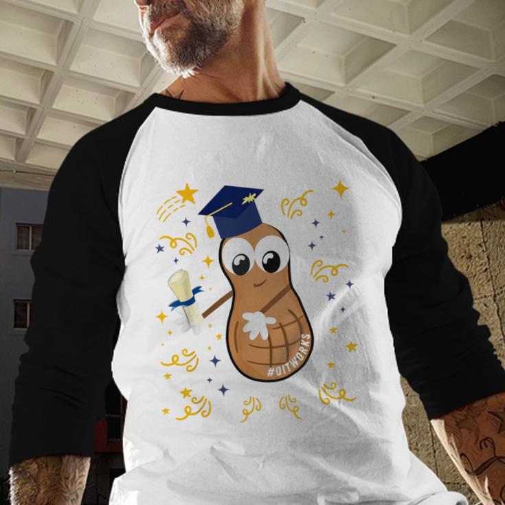Graduation Flossing Peanut OIT Baseball Raglan Shirt