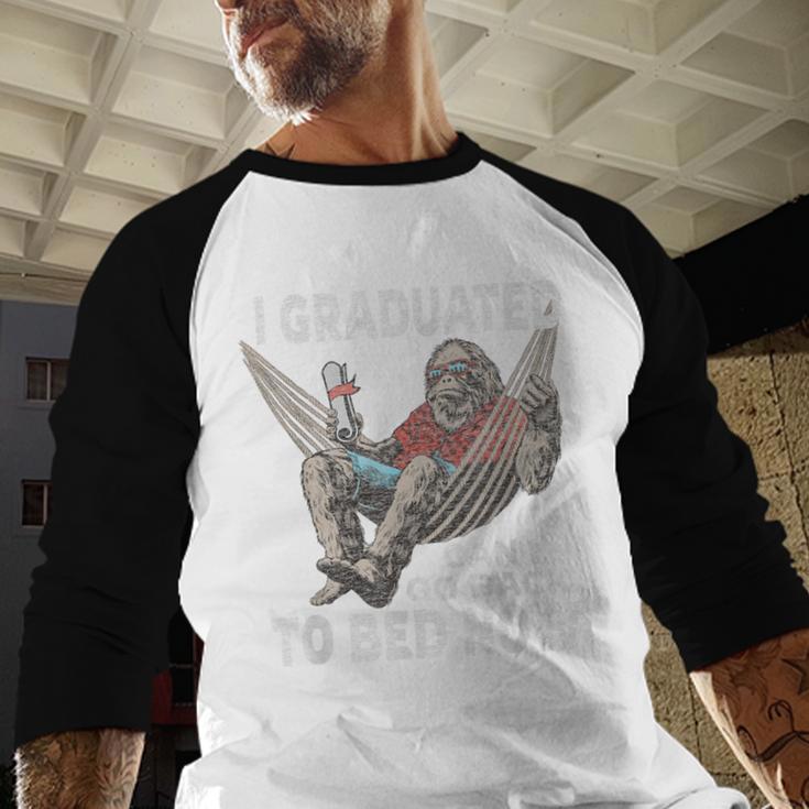 Graduation I Graduated Can I Go Back To Bed Now Baseball Raglan Shirt