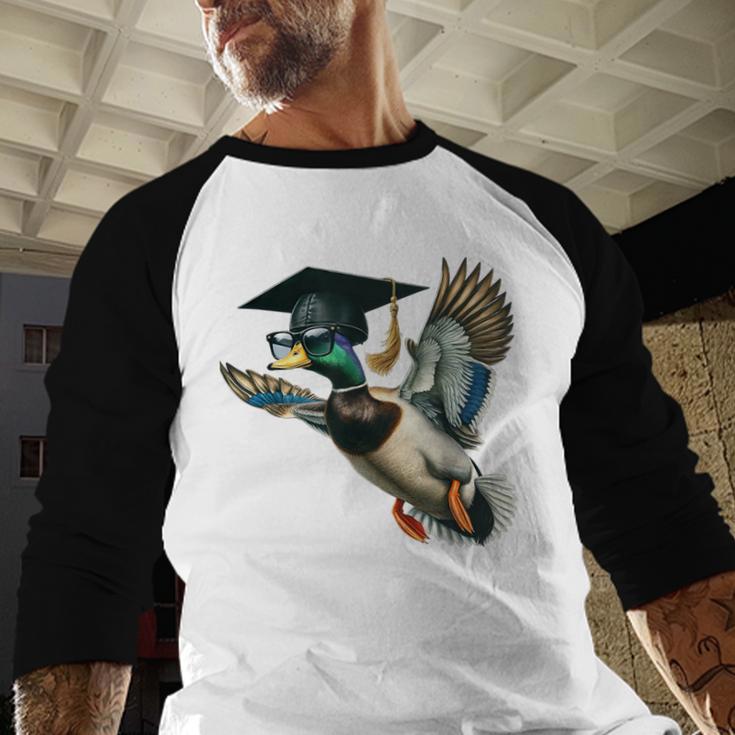 Graduation Mallard Duck Hunter Hunting Season Grad Hunting Baseball Raglan Shirt
